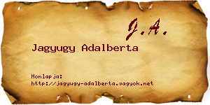 Jagyugy Adalberta névjegykártya